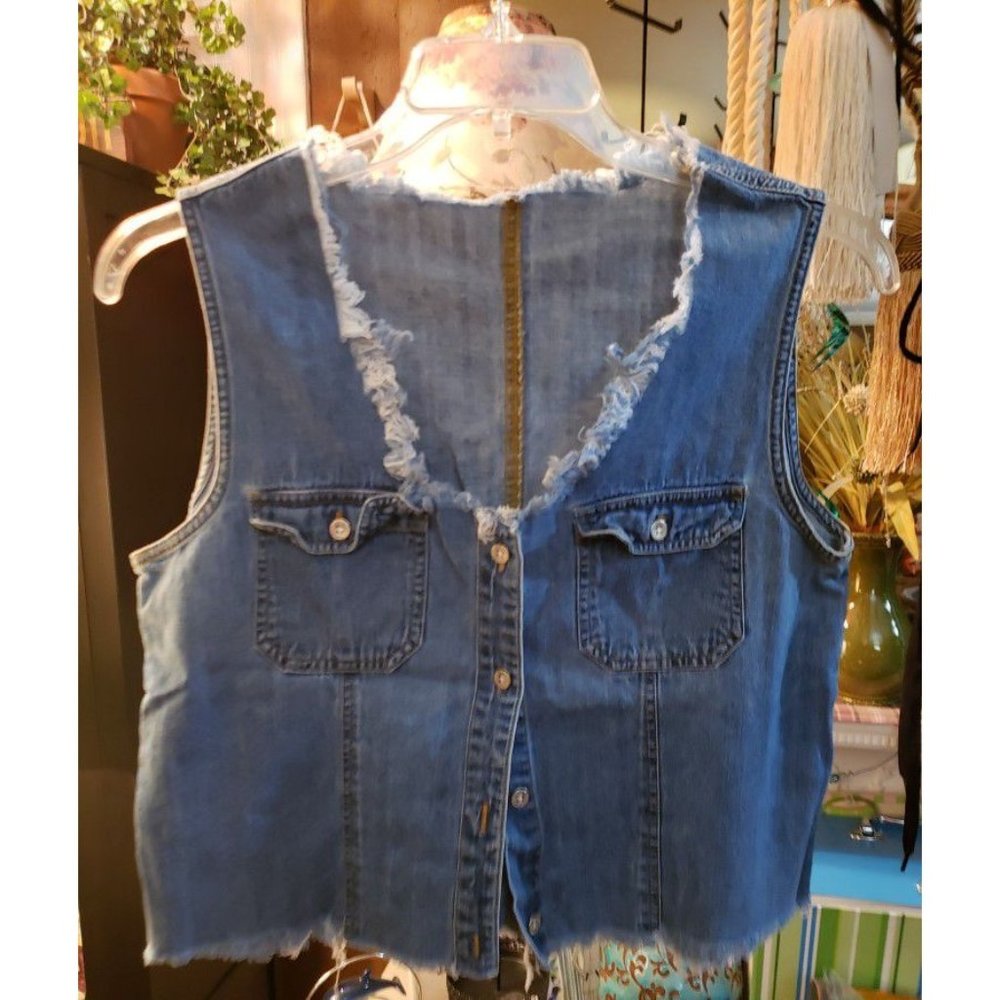 Ladies Medium Denim Top Or Vest